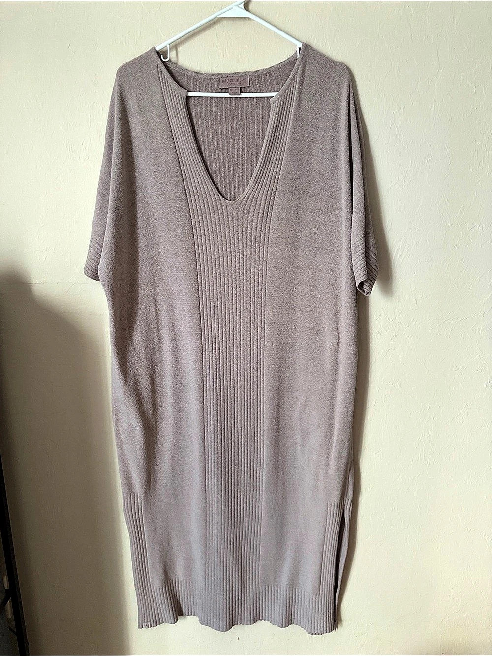 Barefoot Dreams CozyChic Ultra Lite Caftan Midi Dress Pinkish grey